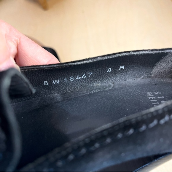 *Stuart Weitzman | Black Suede Loafer Pumps Size 8M - Picture 14 of 16
